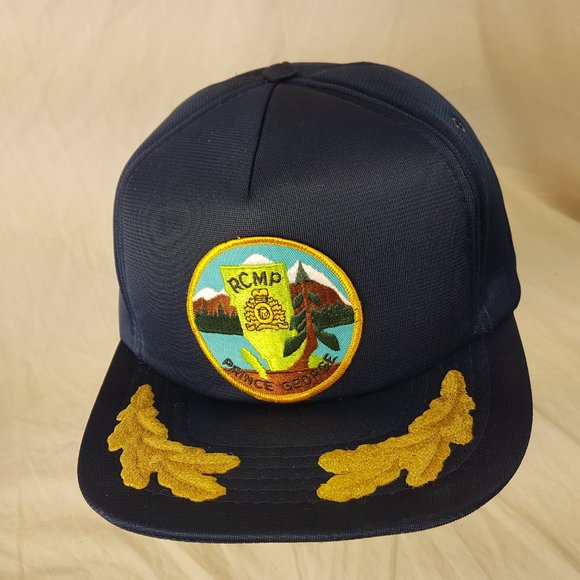 RCMP PRINCE GEORGE Leaves Hat Cap Snapback Vintage 80s police - Picture 3 of 11